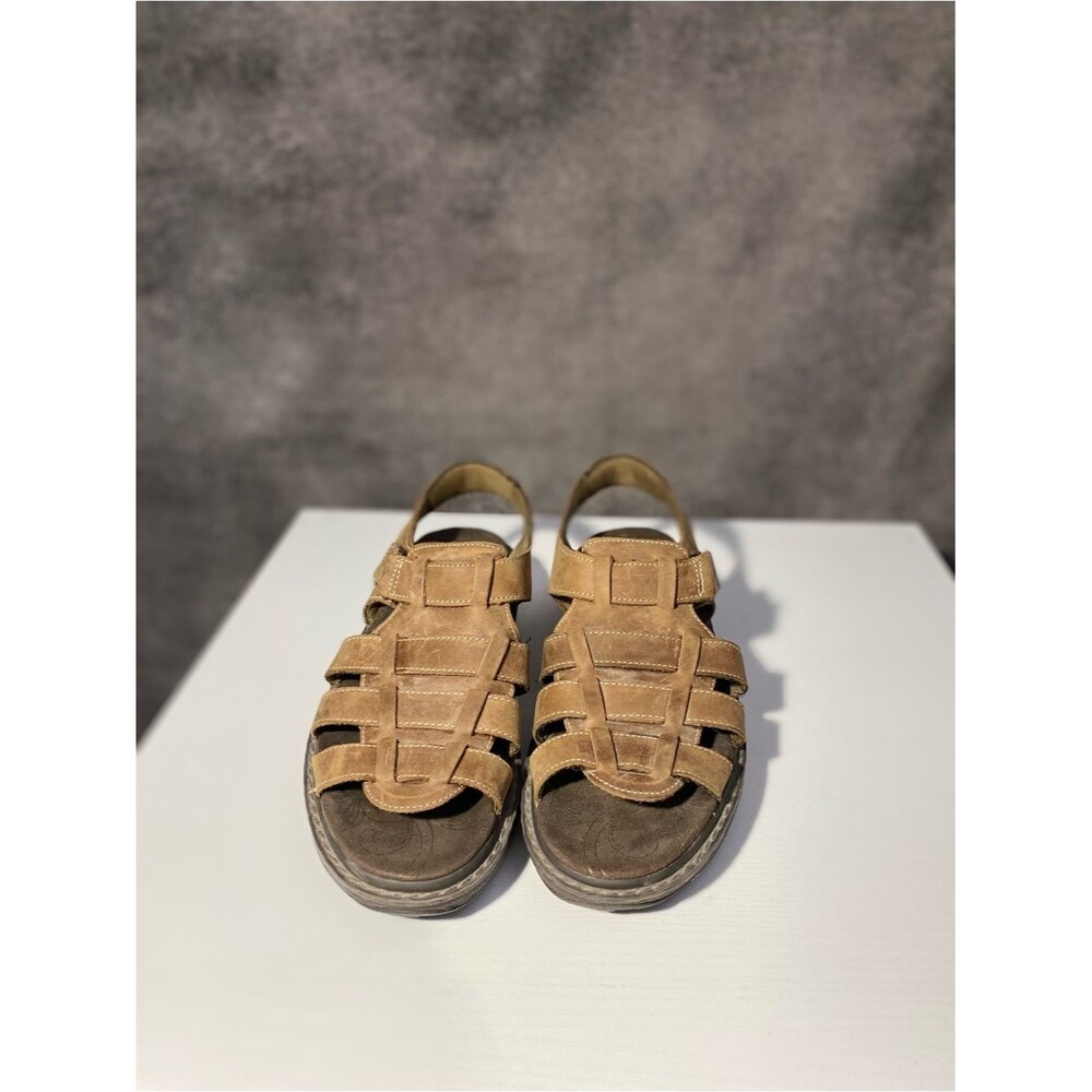 Skechers Shape-ups 12295 Women 6.5 Brown Leather Fisherman Rocker Sandals Toning